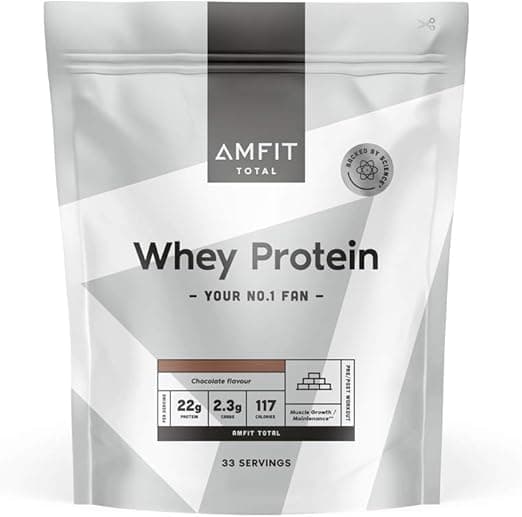Amazon-Marke: Amfit Nutrition Molkeproteinpulver, Schokolade, 33 portions 1 kg (1er Pack)